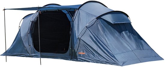 Campout 6 Persoons Familietent Koepeltent Vis-à-Vis – 2 Slaapcabines – 5000 mm Waterdicht – Grote Leefruimte – Incl. Luifel