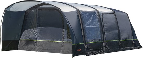 Campout 6 Persoons Opblaasbare Tunneltent Familietent - 3 Slaapcabines - 5000 mm Waterdicht - Grote Leefruimte - Incl. Pomp & Luifel van Campout