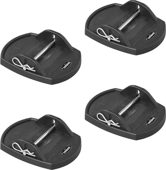 Campout Stabilisatievoeten Set - Stabilisatieset Caravan of Aanhangwagen - Met metalen poten - Voorkomt wegzakken - Kunststof - Maximaal 900 kg per steun - Inclusief opbergtas - 4 stuks van Merkloos