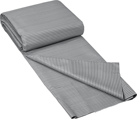 Campout Tenttapijt - 250 x 500cm - Tenttapijt Caravan - Gronddoek Tent - Omkeerbaar - Schimmelbestendig - Sterk materiaal - Uv-bestendig - Aanpasbaar formaat - 450 gram - Grijs/wit van Campout