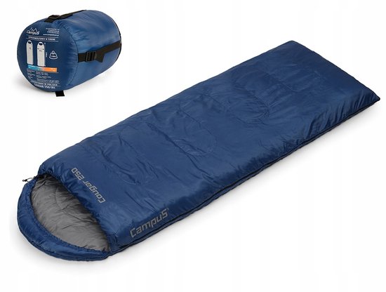 Campus Cougar 250 Slaapzak - 2-in-1, -5°C, Navy, Linkse Rits van Campus