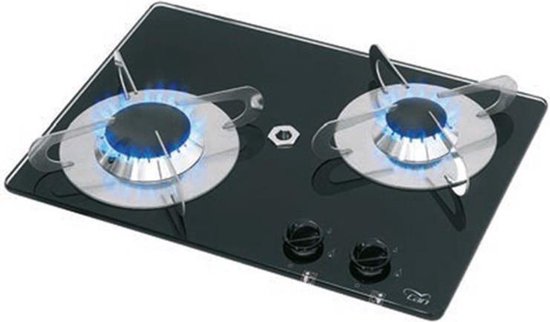 CAN PV1351 gas kookplaat - 2 branders - inbouw - 380 x 280 mm van Merkloos