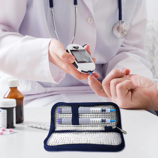 Candala Insuline Koeltas, Insuline Medicament Koeltas Reizen Geïsoleerde Kit, Draagbare Kleine Koeltas voor Diabetische Geneesmiddelen Insuline Pennen Spuit van Merkloos