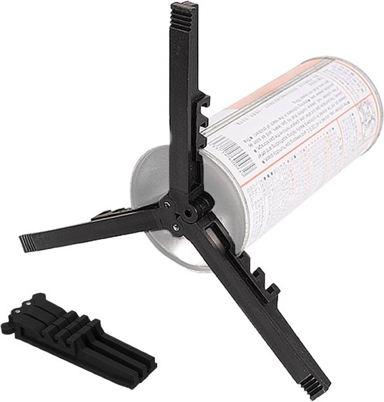 Canister Stand - Gasfleshouder Tripod - Outdoor Koken - Stabiel Lichtgewicht - 10.6 cm - Zwart