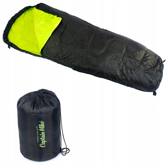 Captain Mike Mumie Slaapzak Zwart - Comfort tot -15°C