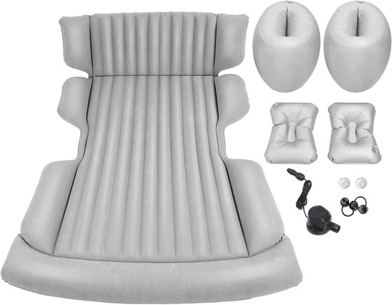 Car Air Mattress - Inflatable SUV Mattress - Dikke Auto Luchtbed - Met 2 Ondersteuningspijlers En Elektrische Pomp Voor Reizen - Kamperen - Buitenactiviteiten van Merkloos
