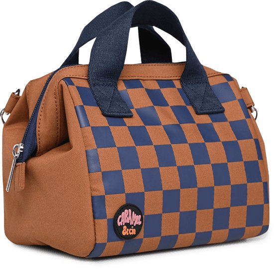 Caramel & Cie Lunchtas Square - Ochre/Navy van Caramel & Cie