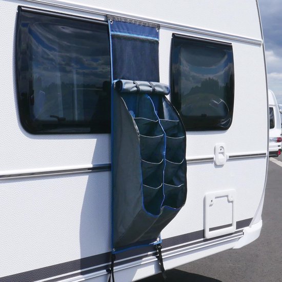 Caravan Organizer Schoenenrek - 10 vakken, 140 x 45 cm, multifunctioneel hangrek voor tent, voortent en caravan