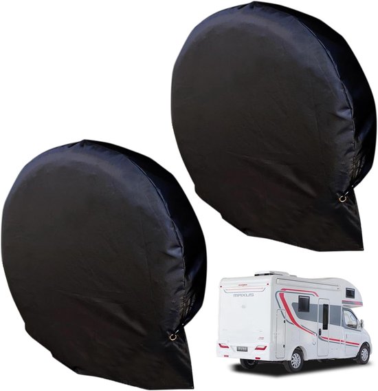 Caravan-wielafdekking, 2 stuks, voor caravan, bandenafdekking, caravan, bandenafdekking voor caravan, voertuigen, caravan, camper, aanhanger, vrachtwagen en vele voertuigen