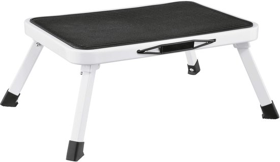 Caravan/camping opstap krukje - kunststof - staal - 38 x 26 x 17,5 cm - draagvermogen tot 150 kg - opstapje