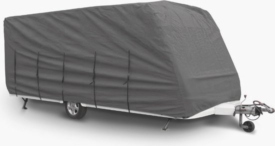 Caravanhoes - A-kwaliteit - 4,80m-5,20m x 2,35 x 2,20 - Grijs van Travelsmart