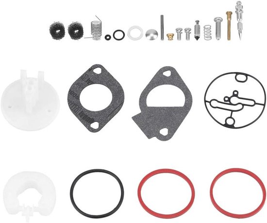Carburateur Reparatiekit - Brandstofpomp Set - Gazonmaaier Onderhoud - Metalen Constructie - 36g - Zwart van Merkloos