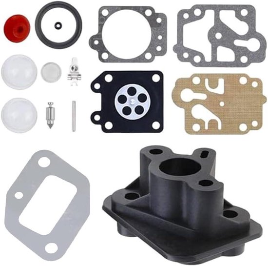 Carburateur Reparatieset - Motor Onderdelen - Buitenapparatuur Onderhoud - Universele Compatibiliteit - 5 x 5 x 3 cm - Zwart