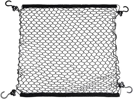 Cargo Net Nylon Net - Houdt Items Op Hun Plaats - Voor Utility Foldable Wagon - Garden Cart - Foldable Trolley Cart - Beach Cart - 92cm x 76cm - 36in x 30in van Merkloos