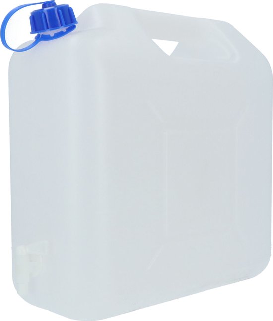Carpoint Waterkan 15 Liter – Met Kraan – Kunststof – Met Handgreep – Draaidop – Voor Camping & Transport