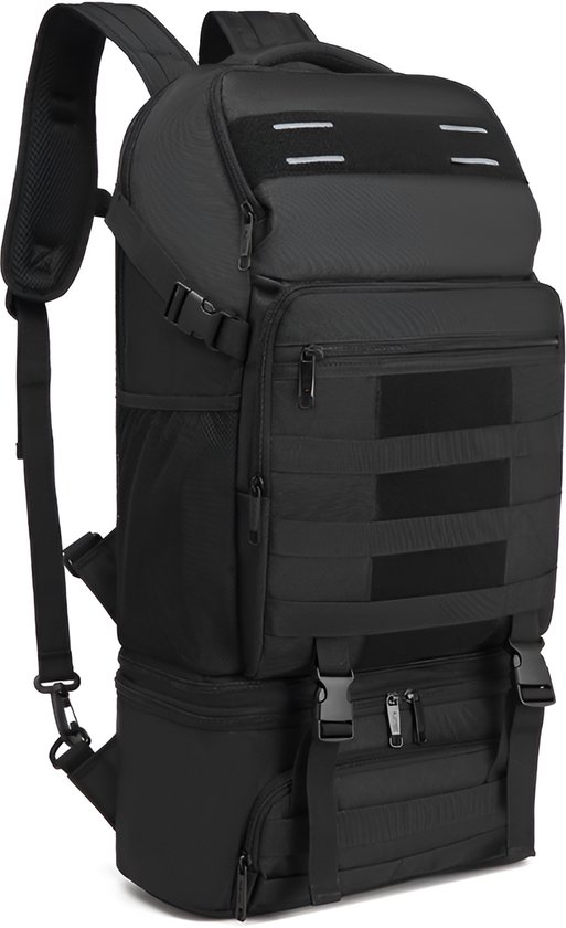 CarryQuest® - Geïsoleerde Koeltas - Lunchtas - Campingrugzak met Grote Capaciteit - Afneembare Thermische Lunchtas - Hoogwaardige Isolatie - Outdoor reisrugzak - Zwart