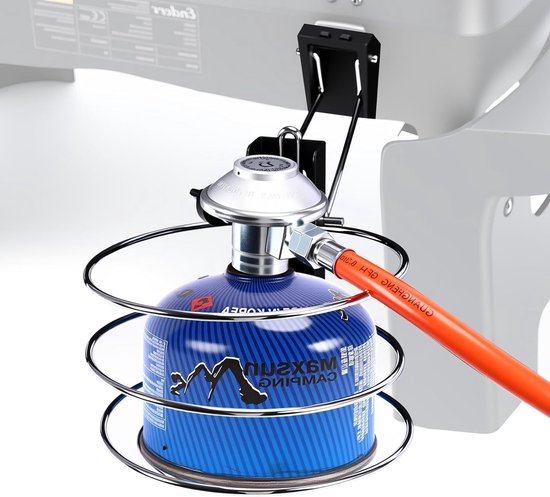 Cartouchehouder Set voor Enders Urban II & Explorer II met Gasslang en 50 mbar Gasregelaar, BBQ Accessoires voor Gasbarbecues en Koken Buiten