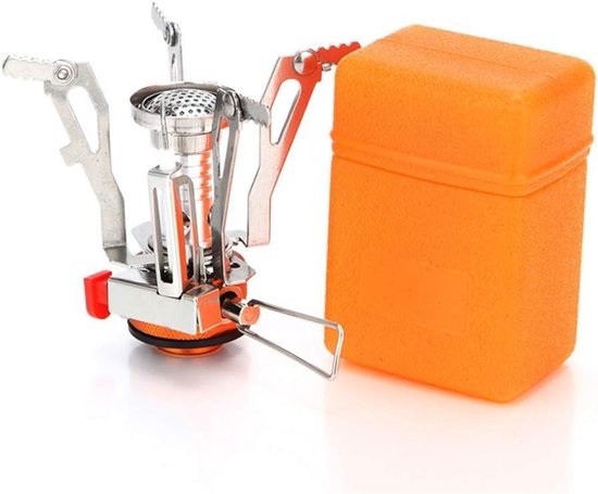 casalora—Draagbaar kampeer-/backpackfornuis – Piëzo-ontsteking – Stabiele ondersteuning – Windbestendig – Ideaal voor kamperen, hiken en buiten koken