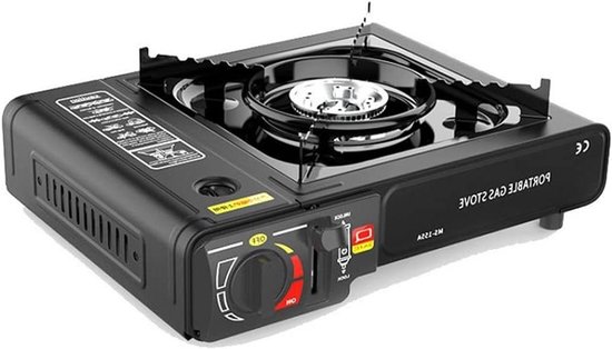 Cassette Gasbrander - Draagbare Kooktoestel - Outdoor Koken - Hoge Power 2.9kW - 34 cm breed - Zwart