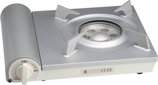Cassette Gasfornuis - Draagbaar Kooktoestel - Kamperen Buiten Koken - Interne Vlam Technologie - 1.5 Kilogram - Wit
