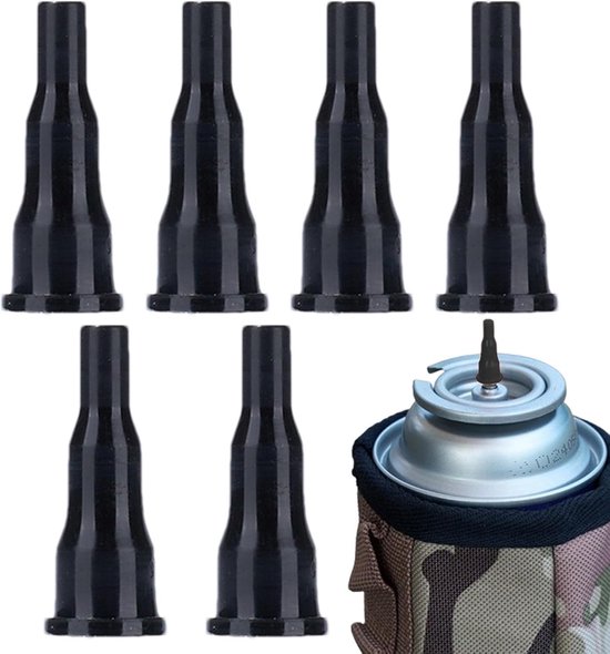 Cassette Tank Adapter - Navulset Houder - Gas Bijvullen - Draagbare Multifunctionele Set - 6 Stuks - Rood Oranje Kaki Zwart