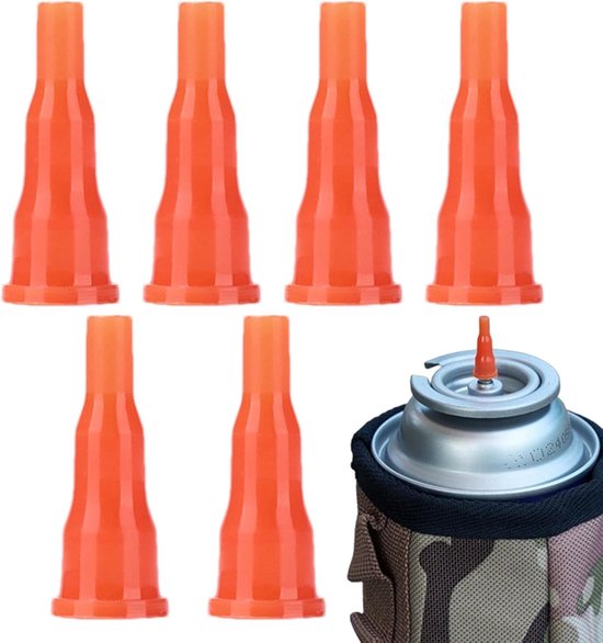 Cassettetank Adapters - Navulventiel Opzetstukken - Gas Overbrengen Buiten - Slijtvaste Constructie - 6 Stuks - Diverse Kleuren
