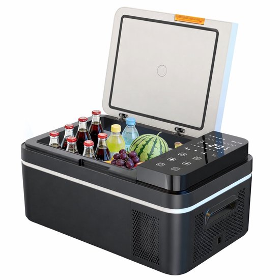 Celestul - Coolbox - Koelbox 21L - Elektrische Coolbox - Draagbare mini koelkast - Draagbare Auto Vriezer 12/24Volt - Zwart\Grijs van Merkloos