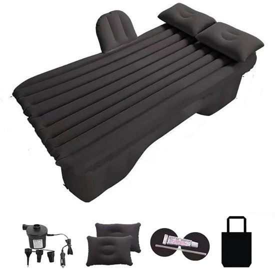 Cellista Opblaasbaar Autobed Achterbank 130 cm - Luchtbed Auto - Auto Matras - Camping Bed Auto - Reisbed Auto - Inclusief Kussens en Pomp