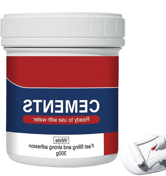 Cement Reparatie - Scheurvuller Vuller - Beton Herstellen - Sneldrogend Weerbestendig - 300g - Wit