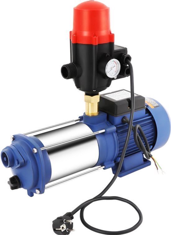 Centrifugaalpomp 230 V EU Stekker - 2500 W Vermogen - RVS Gietijzer - Waterdruk Pomp - Zelfaanzuigend