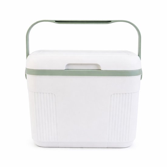 Ceruzo Koelbox 10L - Compact- Koelelement in Deksel - Camping Koelbox –Wit Groen van Merkloos
