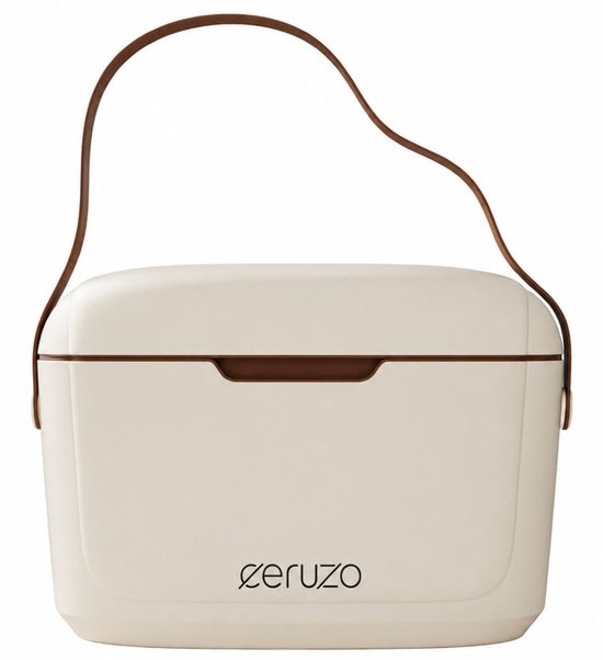 Ceruzo Koelbox 20 Liter - Verstelbare Draagriem - Taupe Bruin - Geschikt voor IJsblokjes