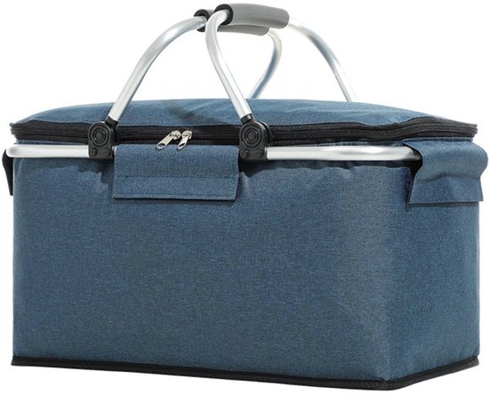 Ceruzo Koelmand Blauw - Picknickmand-Aluminium-Oxford Cloth-Opvouwbaar van Merkloos