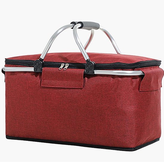 Ceruzo Koelmand Rood - Picknickmand-Aluminium-Oxford Cloth-Opvouwbaar van Merkloos