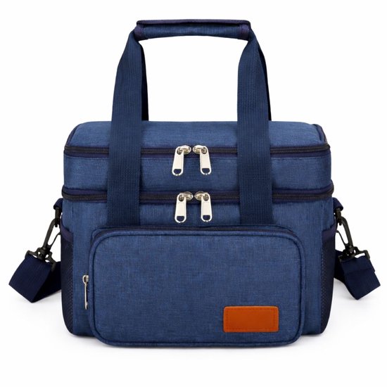 Ceruzo Koeltas 14L - Geïsoleerde Lunchtas - Dubbel Compartiment - Blauw van Ceruzo