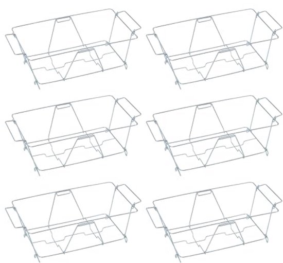 Chafing Dish Wire Rack Set van 6 - Zilver