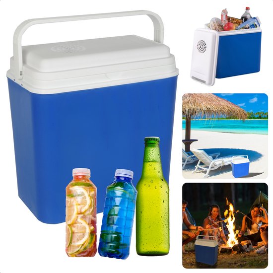 Cheqo® Auto Koelbox 22L - Draagbaar en Elektrisch 12V - Autokoelbox - Frigobox - Ideaal voor Camping - Kunststof van Cheqo