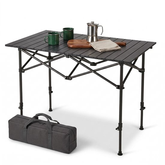 Cheqo® Inklapbare Tafel - Klaptafel - Vouwtafel - Campingtafel - Campingtafel Inklapbaar - Opvouwbare Tafel - Opvouwbare Campingtafel - Kampeertafel - Inklapbare Campingtafel - Camping Tafel van Merkloos
