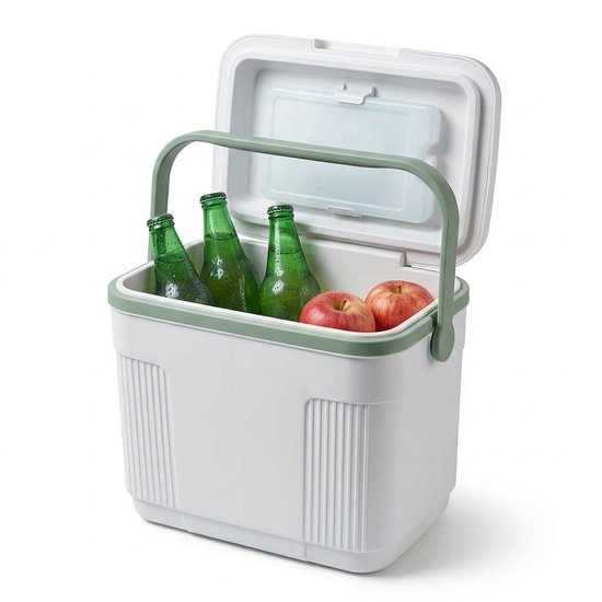 Cheqo® Koelbox - Koelbox 10l - Kleine Koelbox - Mini Koelbox - Koelbox Wit - Koelbox Groen - Draagbare Koelbox - Koelbox voor Picknick - Koelbox voor Camping - Koelbox voor Kamperen - Koelbox voor Strand van Merkloos