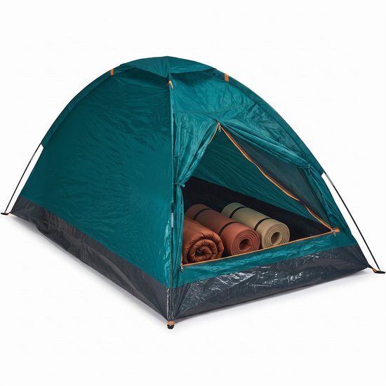 Cheqo® Koepeltent 2 Persoons - Tent 2 Persoons - Kampeertent - Campingtent - Festivaltent - Iglotent - Bogentent - Lichtgewicht Tent - Waterdichte Tent - Tent voor Camping - Reistent - Vistent - Tentje - Groene Tent - Monodome Tent