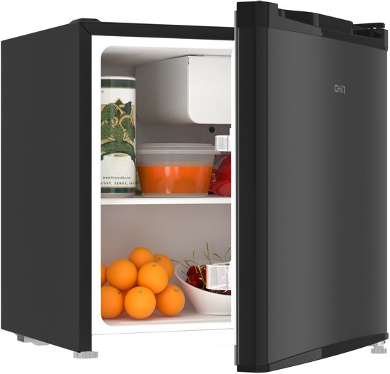CHiQ CSD46D4D - Mini koelkast - Minibar - 46 Liter - Energieklasse D - 39 dB- Zwart - Mini Koelkasten - 12 jaar garantie op compressor