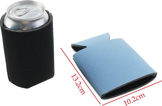 CHPN - Blikjes Koeler - Koelhoud Hoesjes - Bierblik Hoesjes - Zwart - Hoesje voor je blikje - Houd FrisdrankBier Blikjes Koel - 2 stuks - Neopreen van CHPN