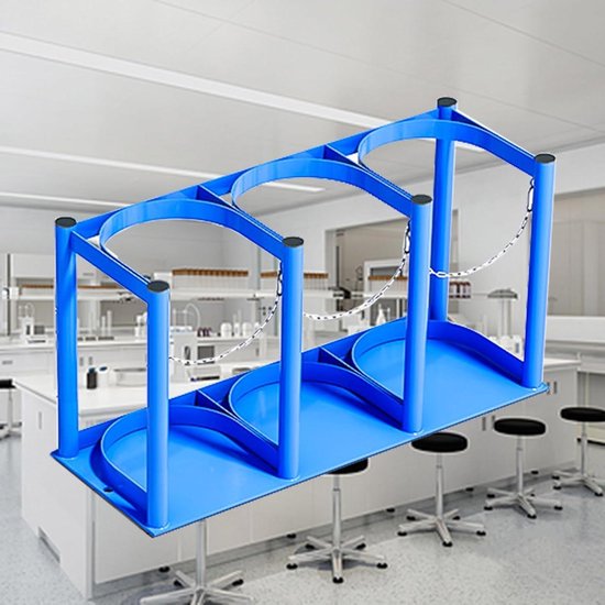 Cilinder Rack - Tank Houder - Veilige Opslag - Verstelbare Ketting - Voor 1-6 Cilinders - Blauw