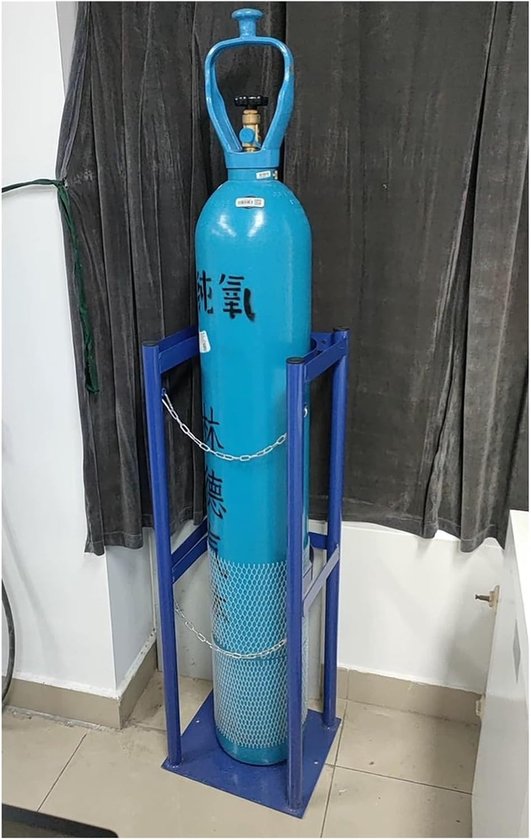 Cilinderkar - Fleshouder - Veilig Transport - Verstelbare Ketting - 40L Cilinders - Zwart