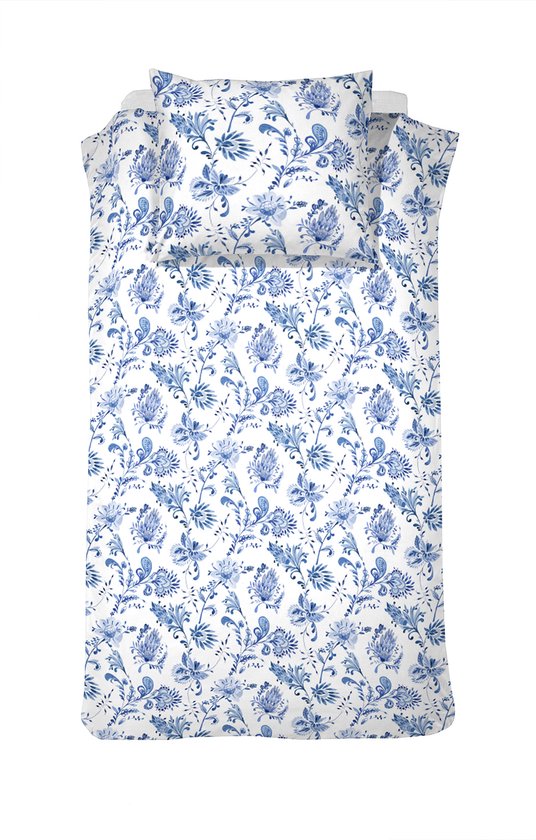 Cinderella - Glorie - Dekbedovertrek - Katoen - 140x200/220 cm + 1 kussensloop 60x70 - Blauw