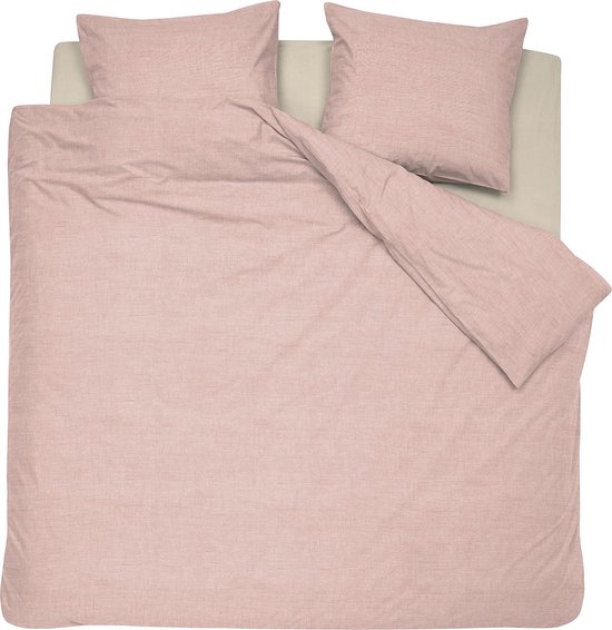 Cinderella Lyn Dekbedovertrek - 2 persoons - Katoen - Lits-Jumeaux Extra Breed - 260x200/220 cm - Roze van Cinderella