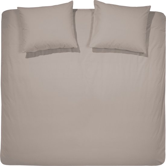 Cinderella Morning 2-persoons dekbedovertrekset 200x200cm flanel taupe + 2 kussenslopen 60x70 van Cinderella