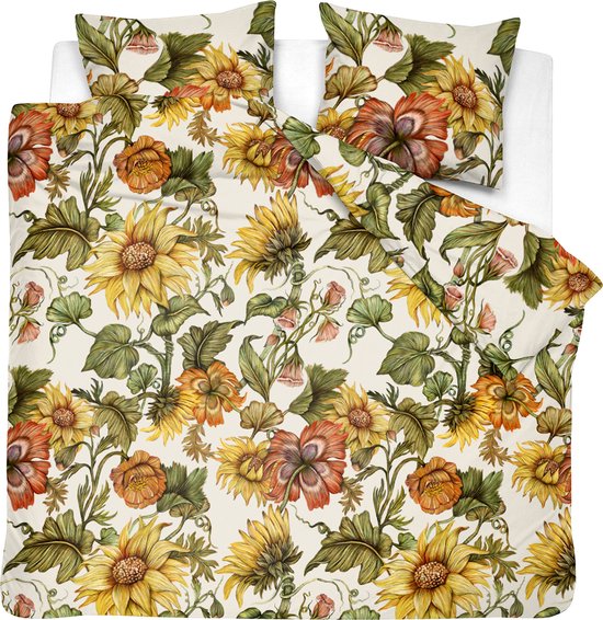 Cinderella - Serenade - Dekbedovertrek - Katoen Satijn - 240x200/220 cm + 2 kussenslopen 60x70 - Okergeel van Merkloos