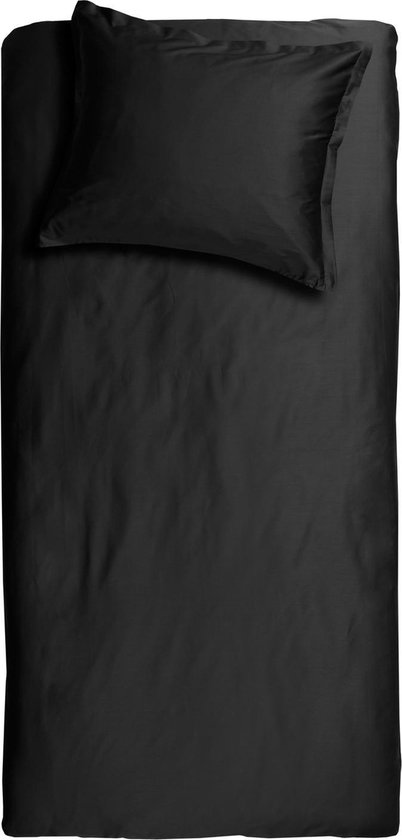 Cinderella Sundays Dekbedovertrek - 1 Persoons - Satijn - 140 x 200/220 cm - Zwart van Cinderella