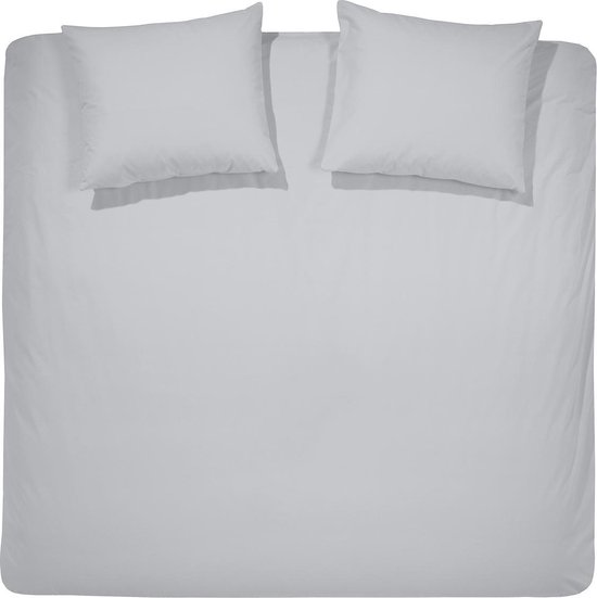 Cinderella Weekend Dekbedovertrek - Tweepersoons - Katoen - 200x200/220 cm - Lichtgrijs + 2 kussenslopen 60x70 van Merkloos